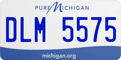 MI license plate DLM5575
