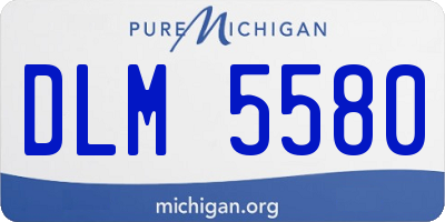 MI license plate DLM5580