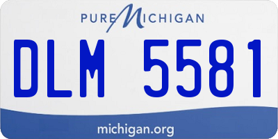 MI license plate DLM5581