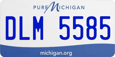 MI license plate DLM5585
