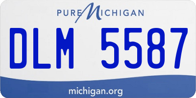 MI license plate DLM5587