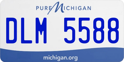 MI license plate DLM5588