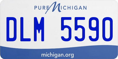 MI license plate DLM5590
