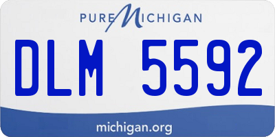 MI license plate DLM5592