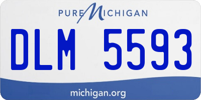 MI license plate DLM5593