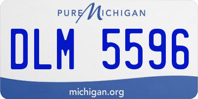 MI license plate DLM5596