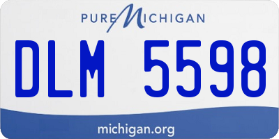MI license plate DLM5598