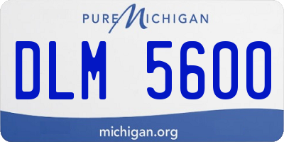 MI license plate DLM5600