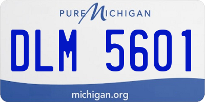 MI license plate DLM5601