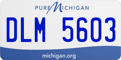MI license plate DLM5603