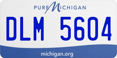 MI license plate DLM5604