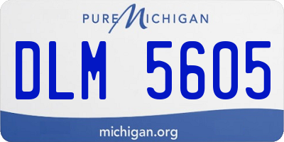 MI license plate DLM5605