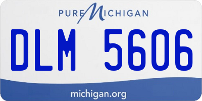 MI license plate DLM5606