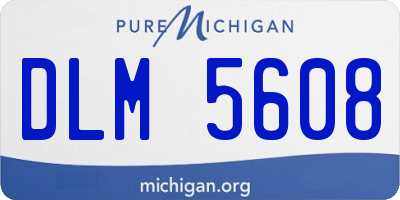 MI license plate DLM5608