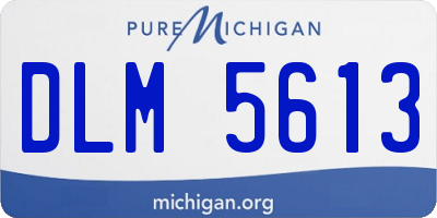 MI license plate DLM5613