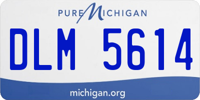 MI license plate DLM5614