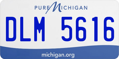 MI license plate DLM5616
