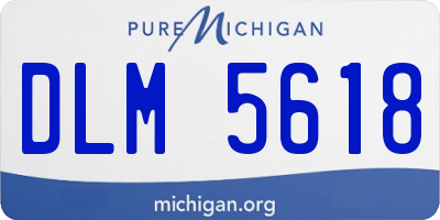 MI license plate DLM5618