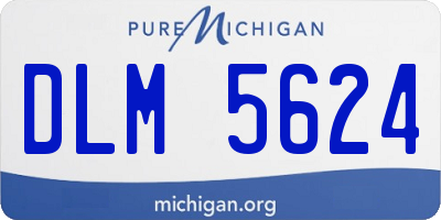 MI license plate DLM5624