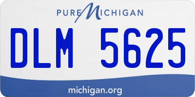 MI license plate DLM5625