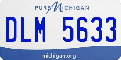 MI license plate DLM5633
