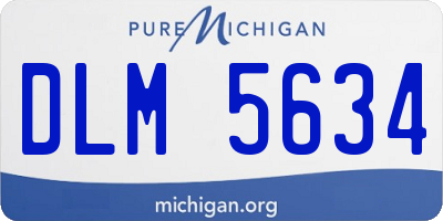 MI license plate DLM5634