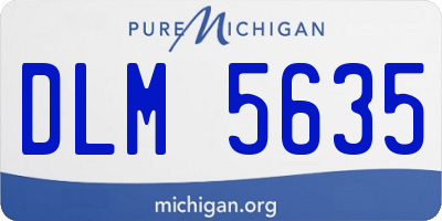 MI license plate DLM5635