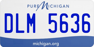 MI license plate DLM5636