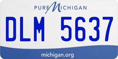 MI license plate DLM5637