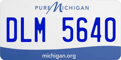 MI license plate DLM5640