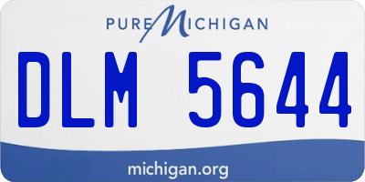MI license plate DLM5644