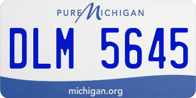 MI license plate DLM5645