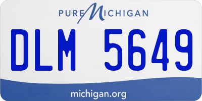 MI license plate DLM5649