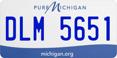 MI license plate DLM5651