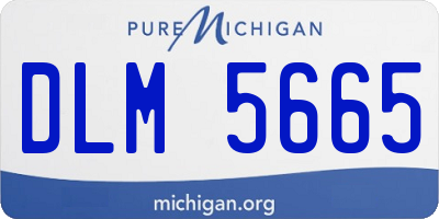 MI license plate DLM5665