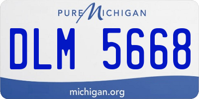 MI license plate DLM5668