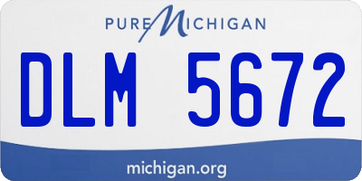 MI license plate DLM5672