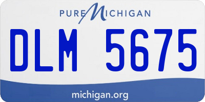 MI license plate DLM5675