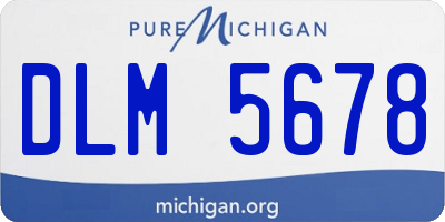 MI license plate DLM5678