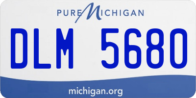 MI license plate DLM5680