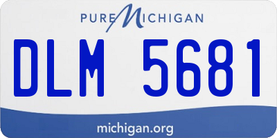 MI license plate DLM5681