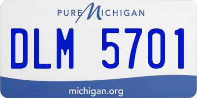 MI license plate DLM5701