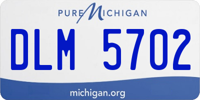 MI license plate DLM5702