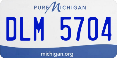 MI license plate DLM5704