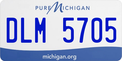 MI license plate DLM5705
