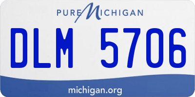 MI license plate DLM5706