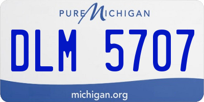 MI license plate DLM5707
