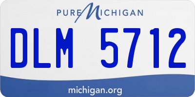 MI license plate DLM5712