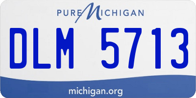MI license plate DLM5713