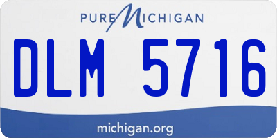 MI license plate DLM5716